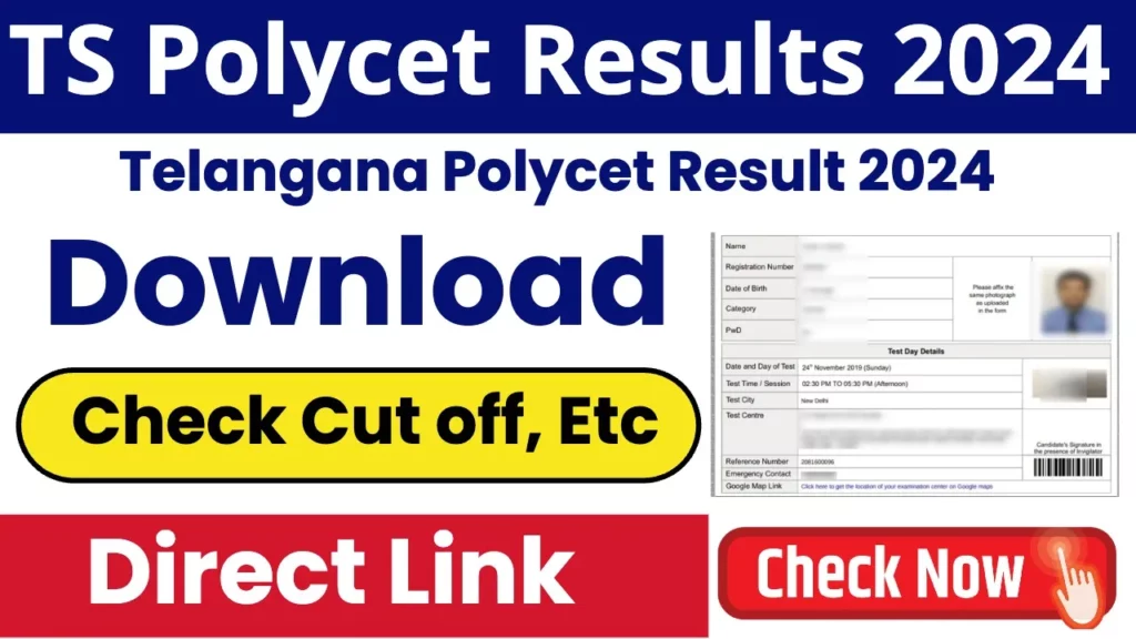 TS Polycet Results 2024, Check Cutoff Score, Scorecard, Counselling Dates